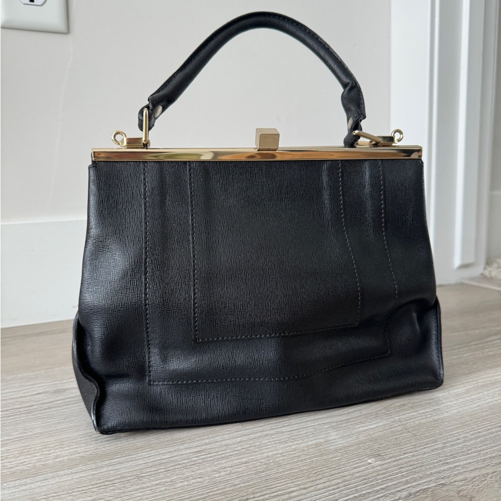 Beautiful top handle leather bag